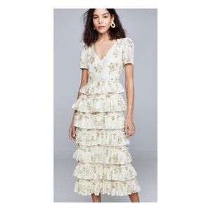 Wayf Ruffled Midi Dress